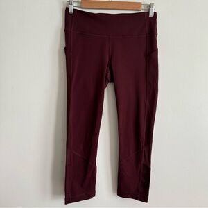 Lululemon Burgundy 6 Pace Rival Crop Full On Luxtreme 22 Inch W6AVOS